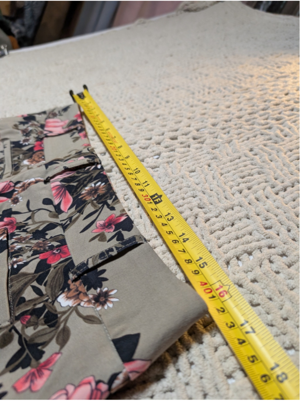 759 - Jules & Leopold Floral Pull-On Straight Leg Pants L Boho Retro Stretch - Picture 8 of 10